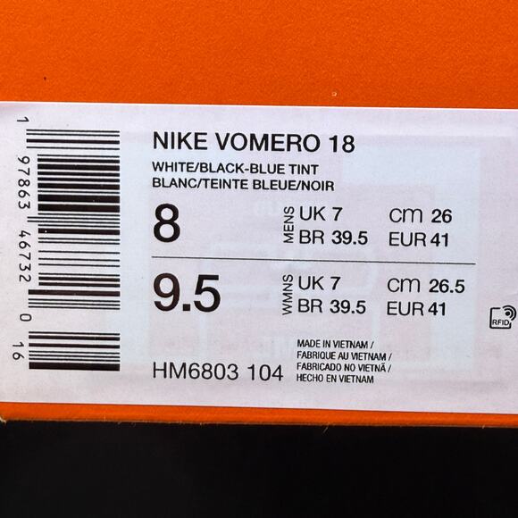 Nike Mens Air Zoom Vomero 18 HM6803-104 White Running Shoes Sneakers Size 8 - Picture 8 of 10